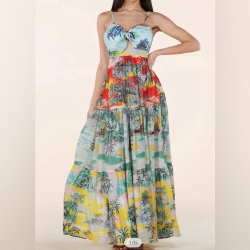 L'ATISTE Vacation Maxi Sundress NWT